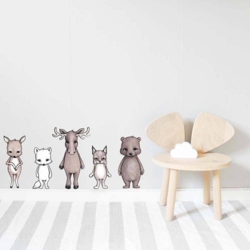 Nordic Friends Nursery Wall Stickers for toddler and Kids Bedroom