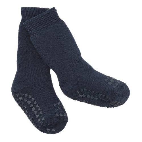 Non-slip baby socks in navy blue colour
