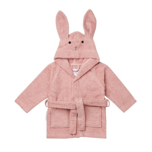 Pink rabbit bath robe for kids and babies